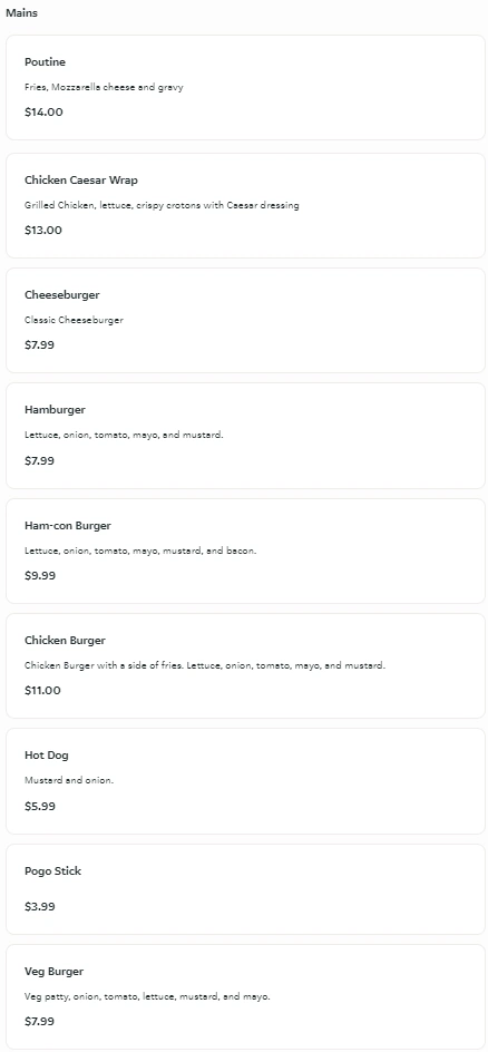 menu image