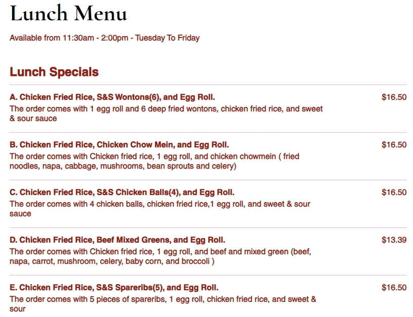 menu image