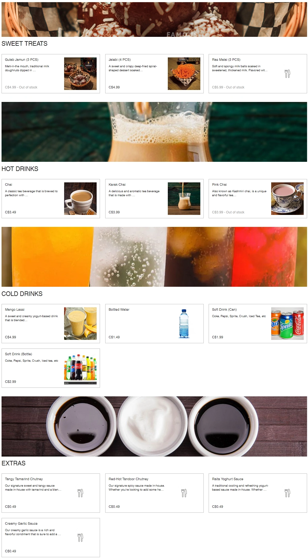 menu image