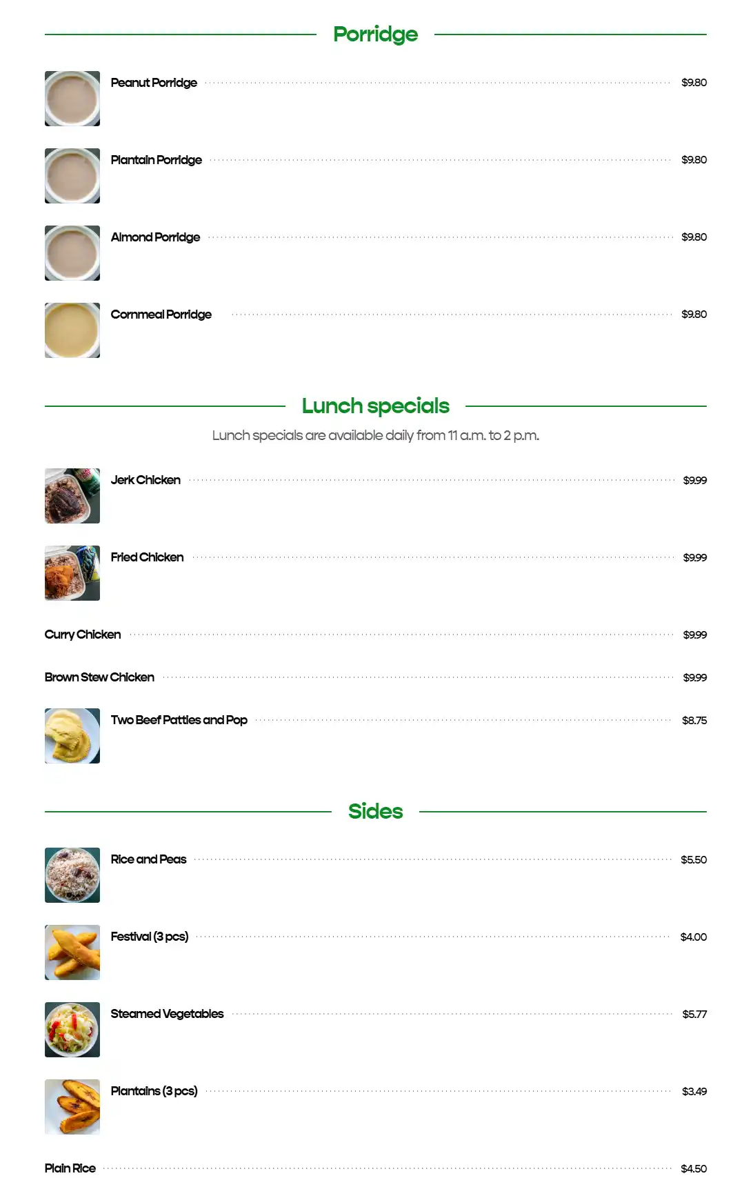 menu image