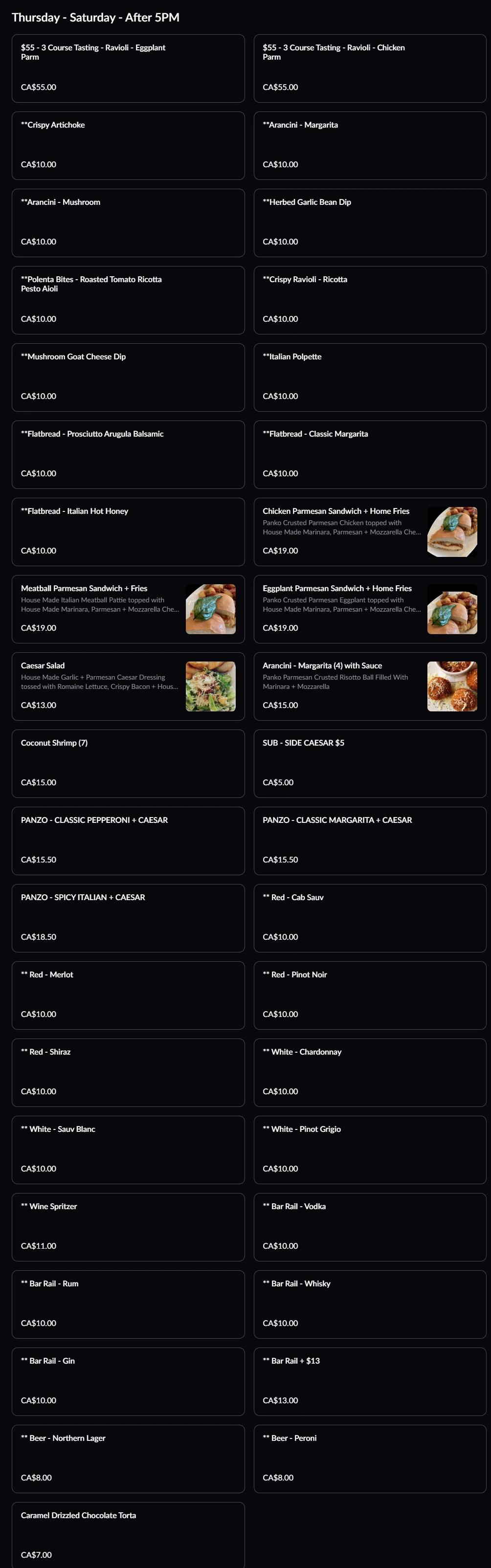 menu image