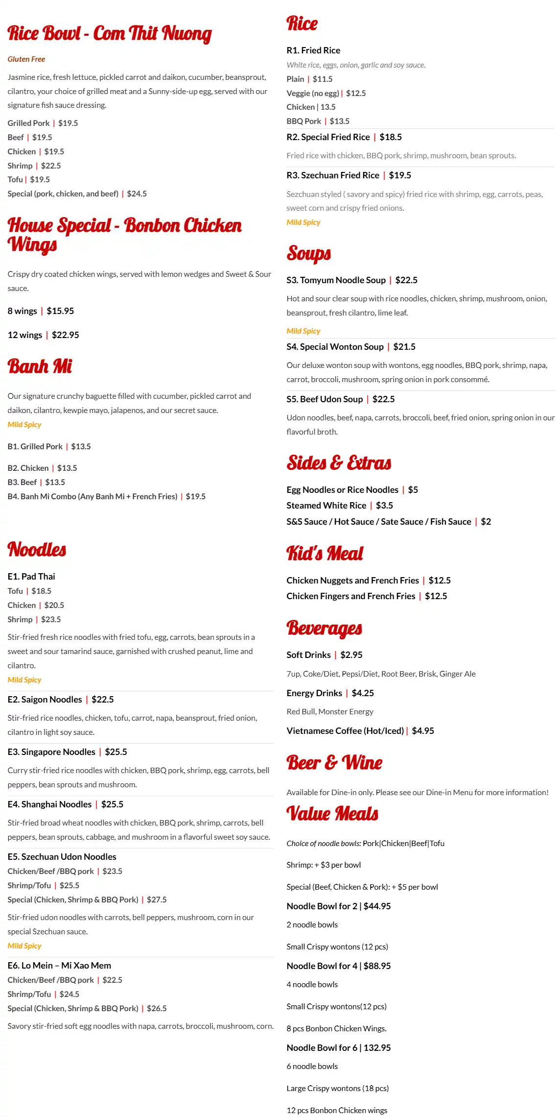 menu image