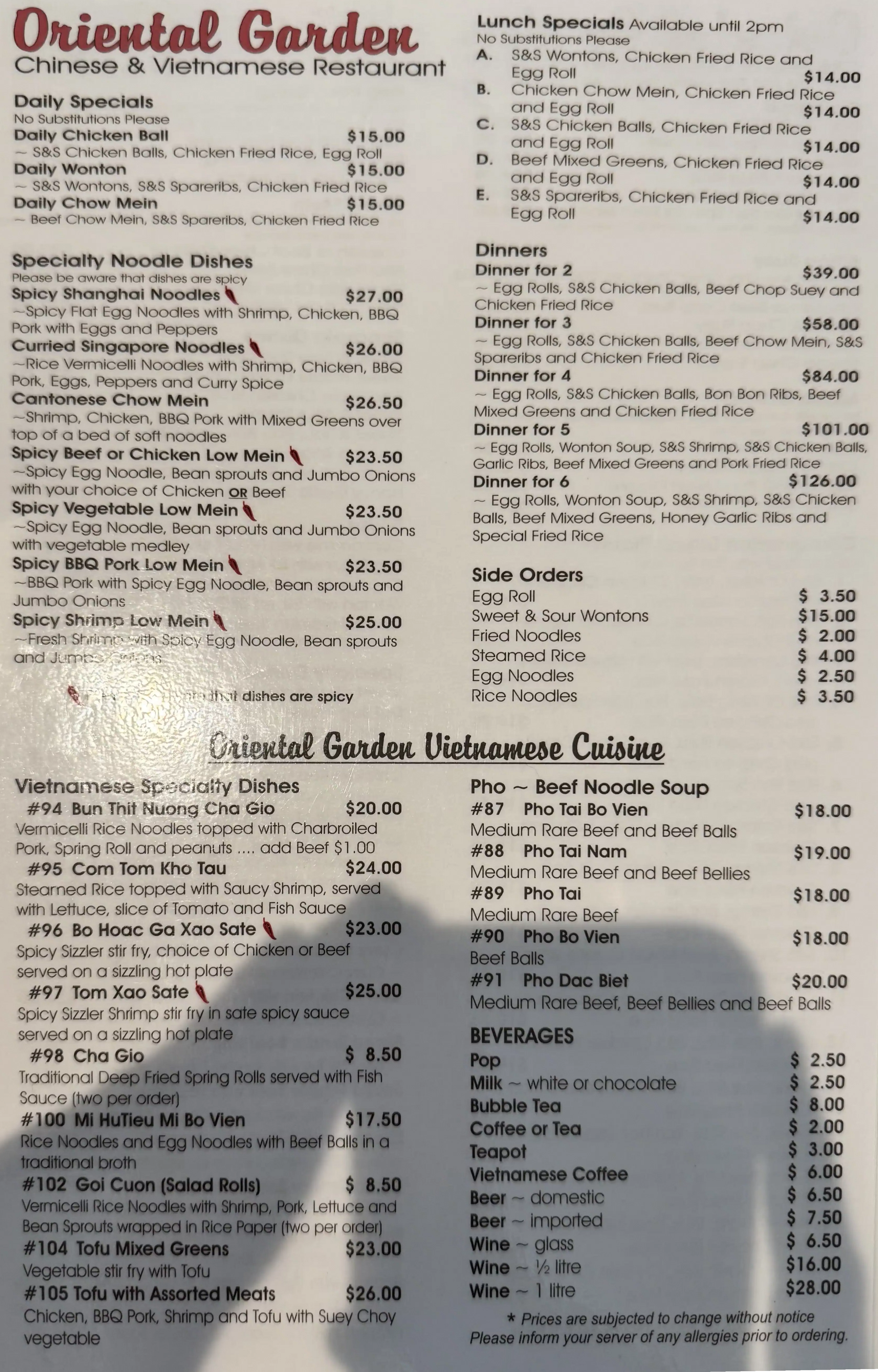 menu image