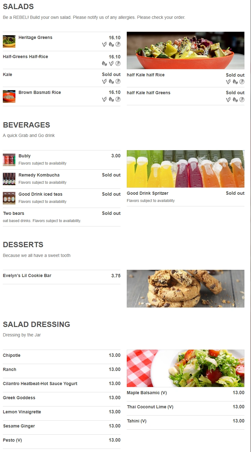 menu image