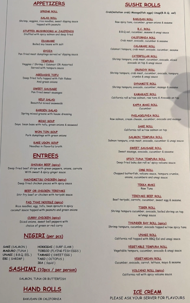 menu image
